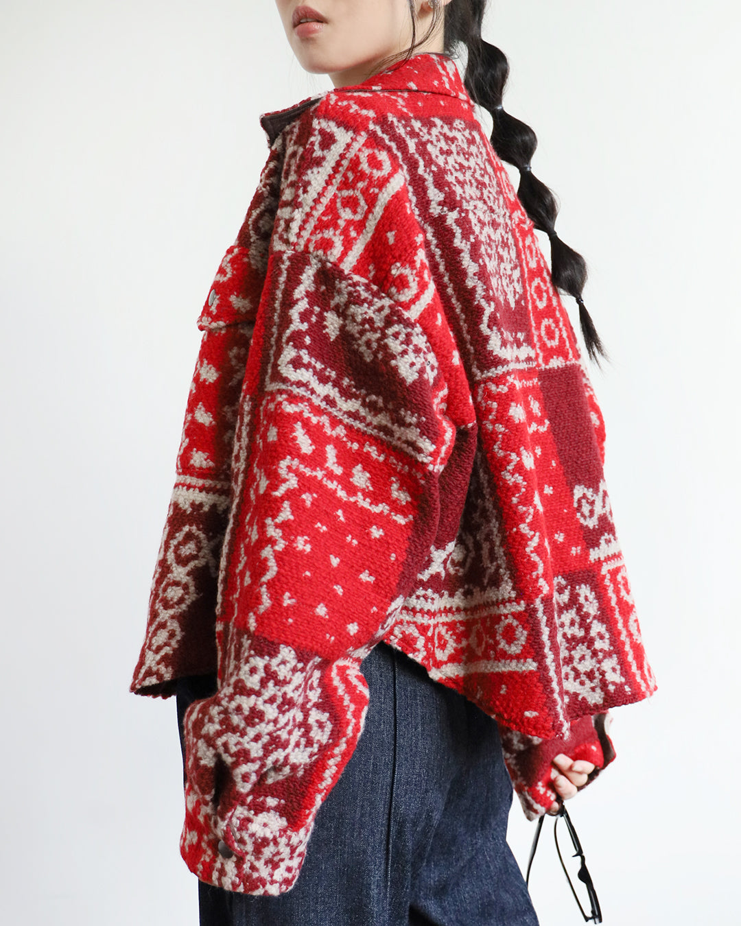 Paisley Pattern Wool Jacket (2 colors)