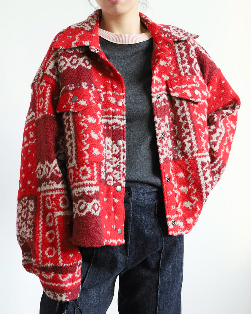 Paisley Pattern Wool Jacket (2 colors)