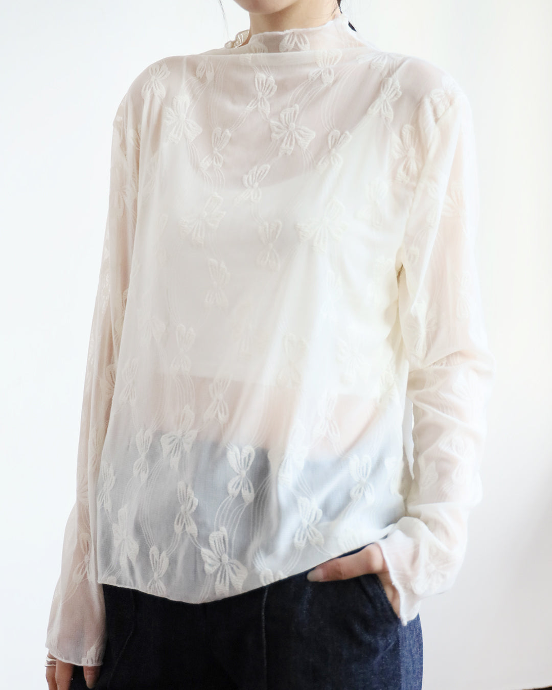 *Ribbon Lace Top (2 color)