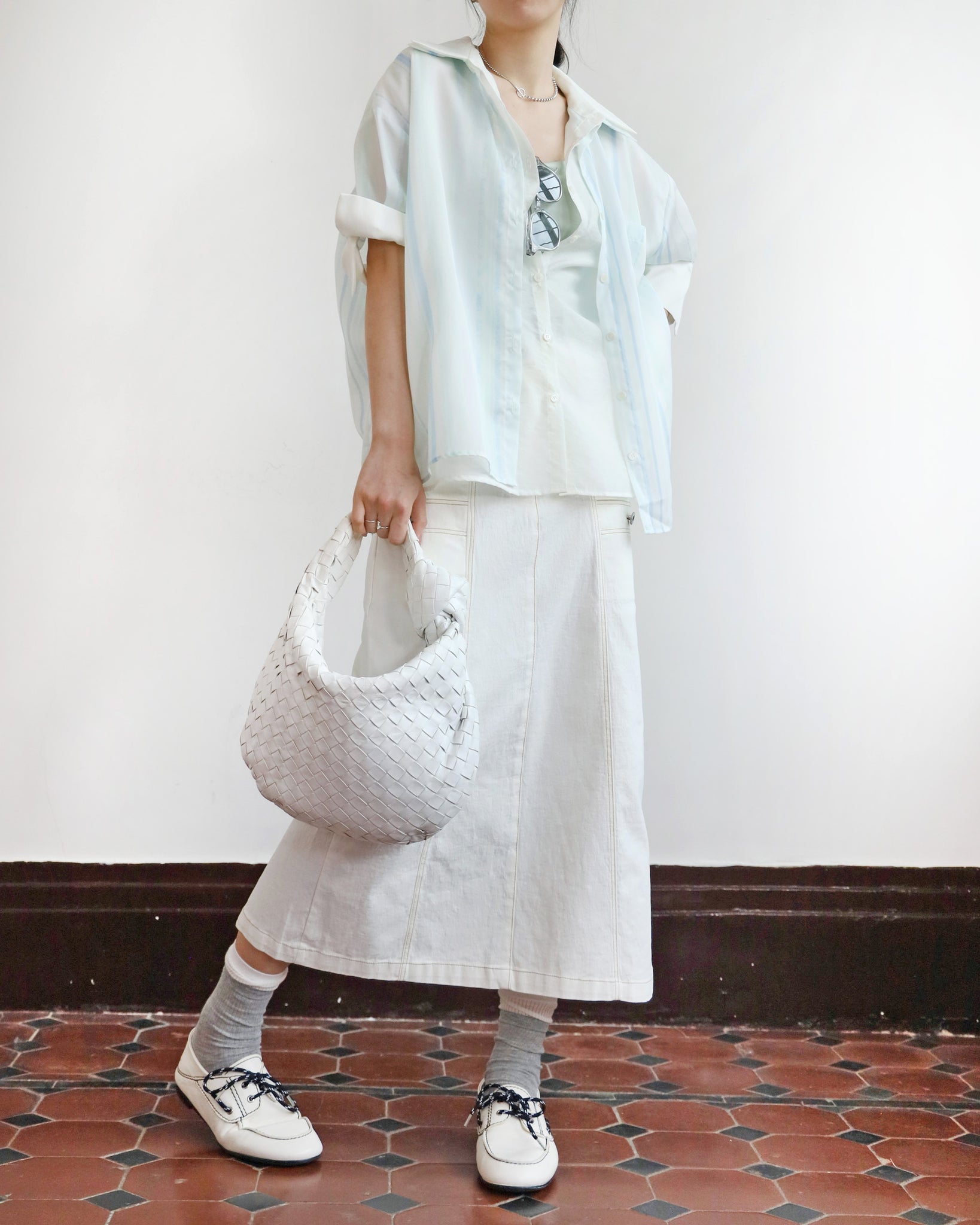 Double Layered Striped Shirt (2 colors)