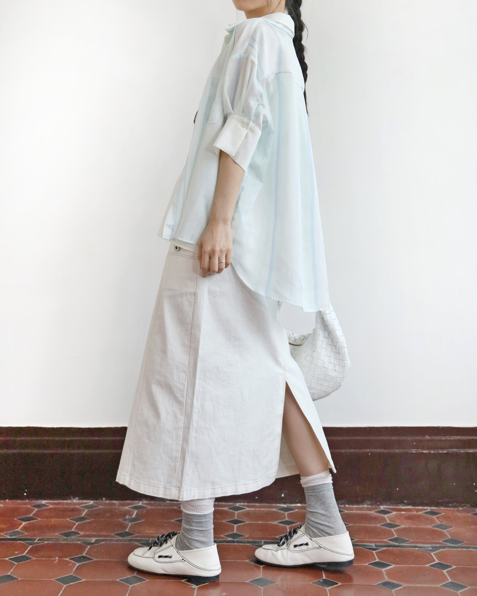 Double Layered Striped Shirt (2 colors)