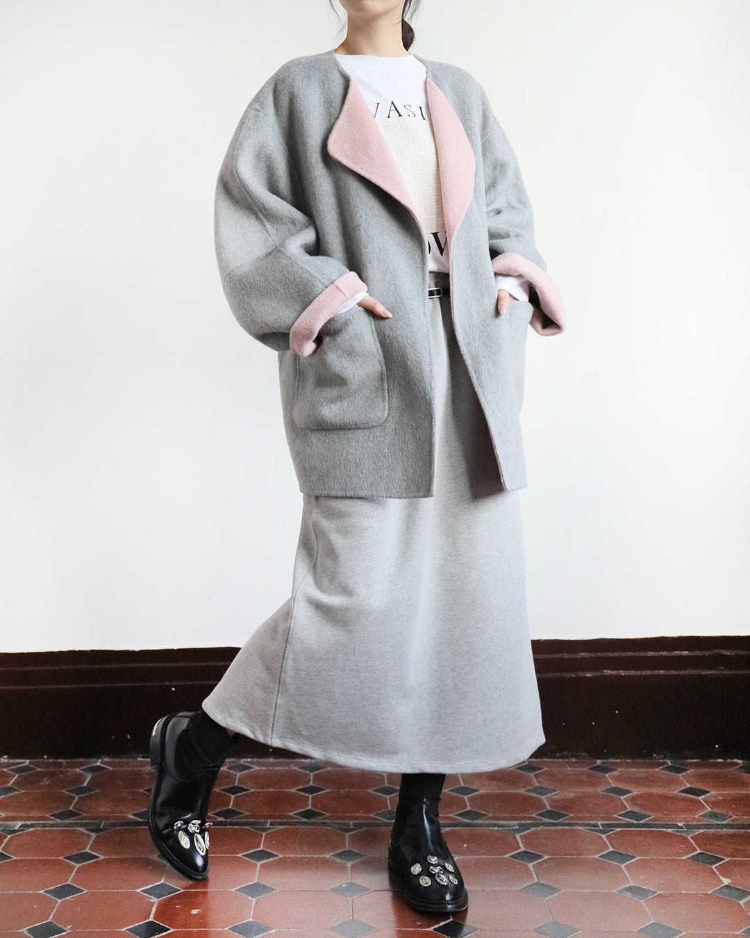 Reversible Cashmere Jacket (2 color)