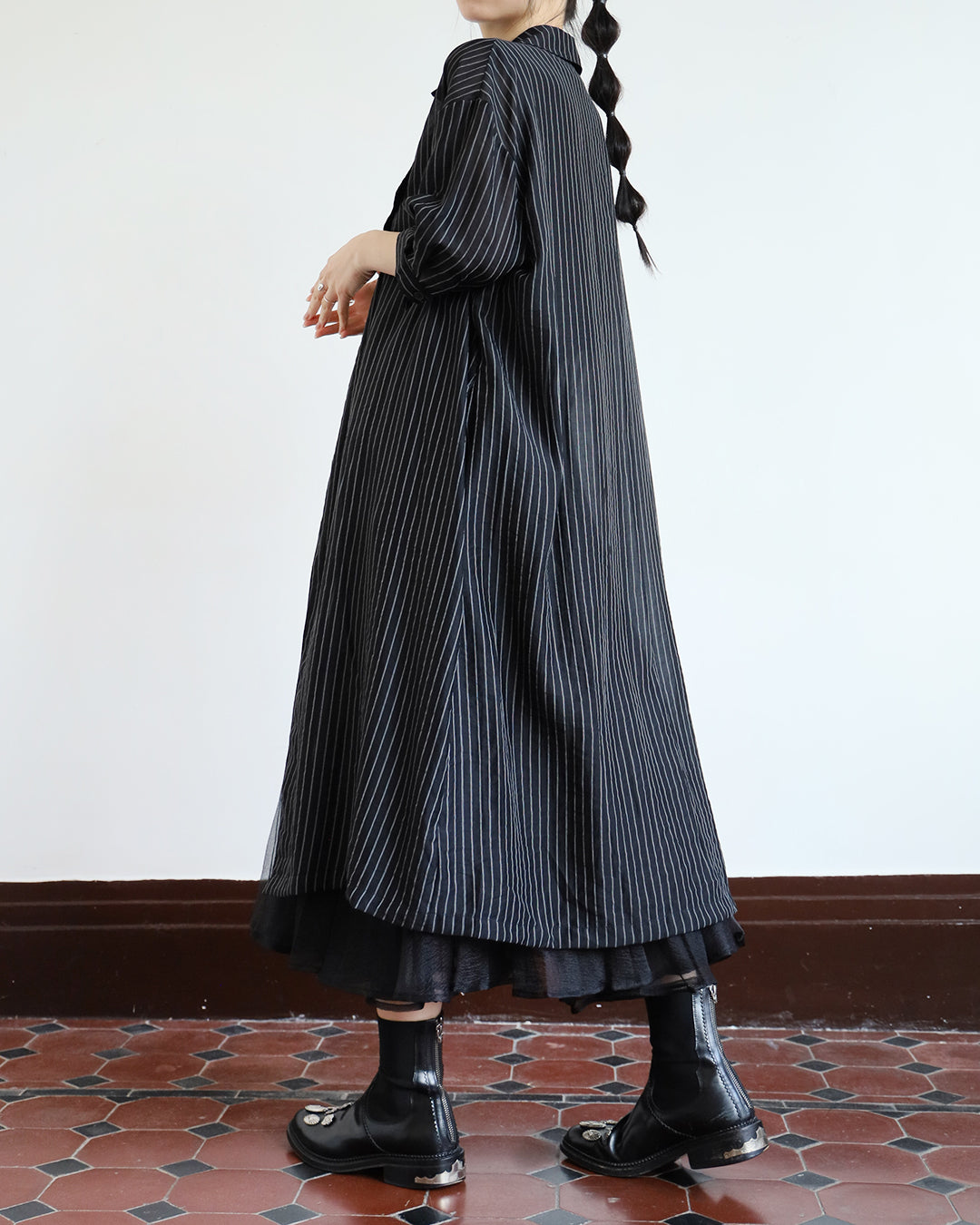 Pinstriped Dress/ Outer (3 colors)