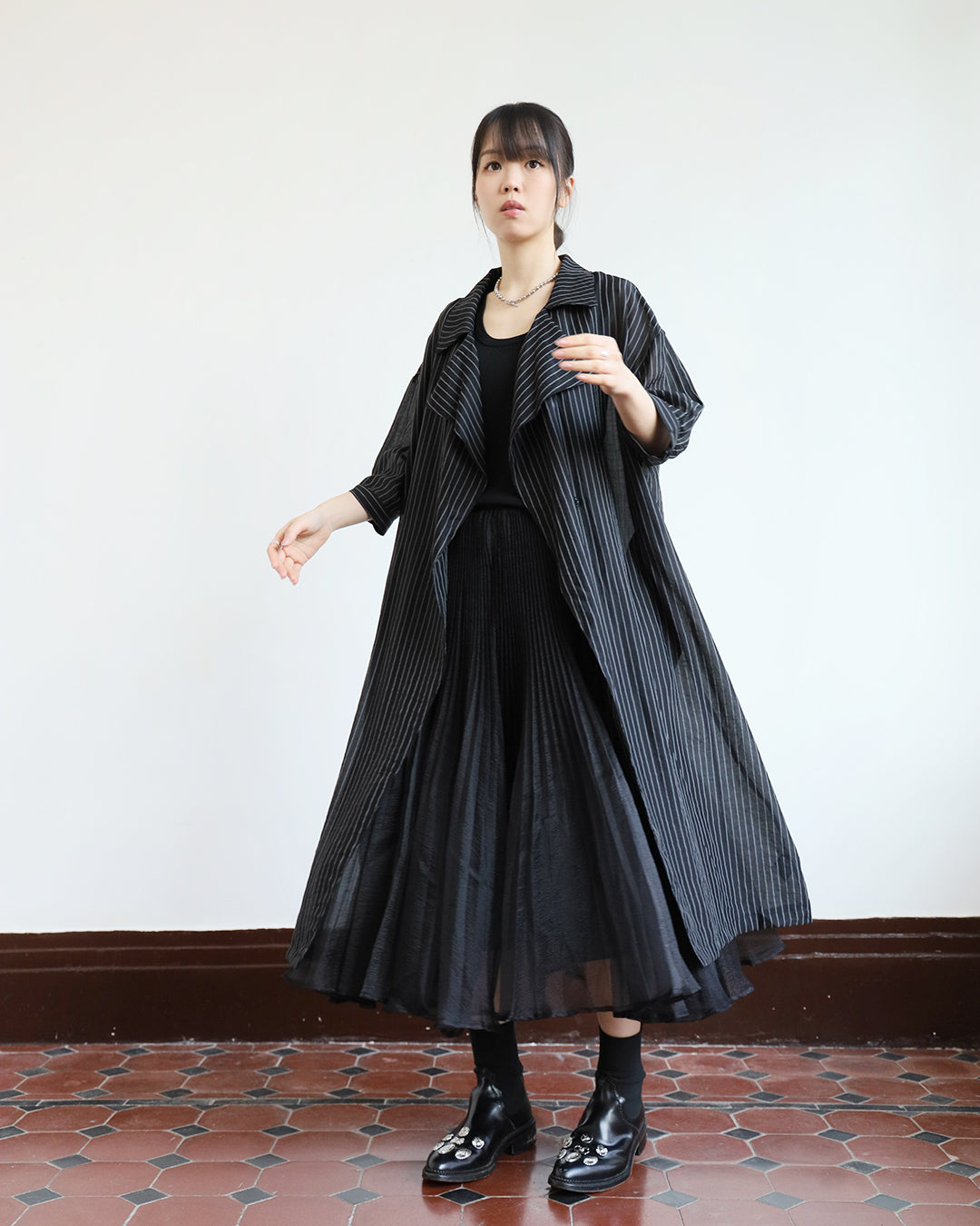 Pinstriped Dress/ Outer (3 colors)