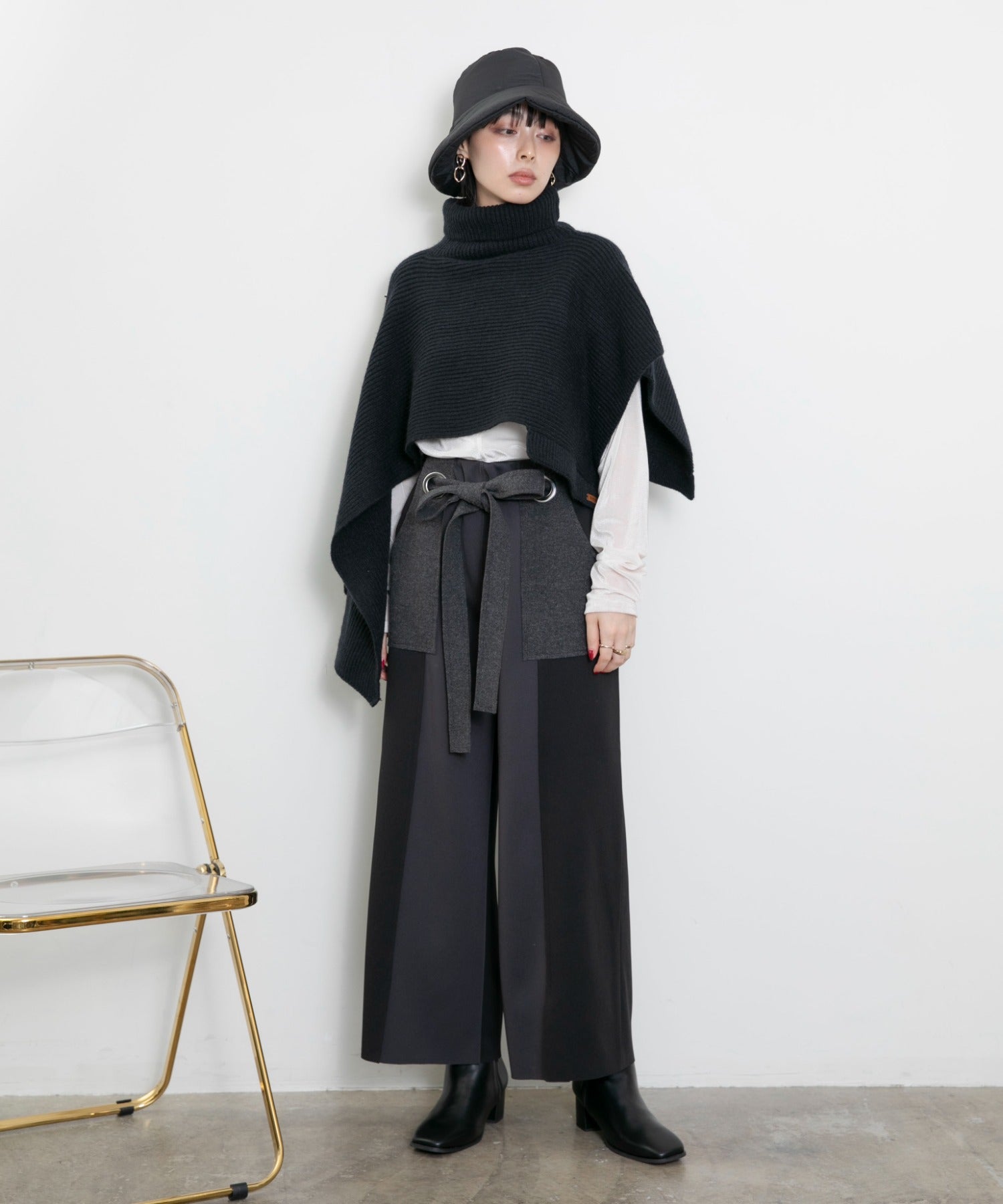 Patchwork Wide Leg Pants (2 color)