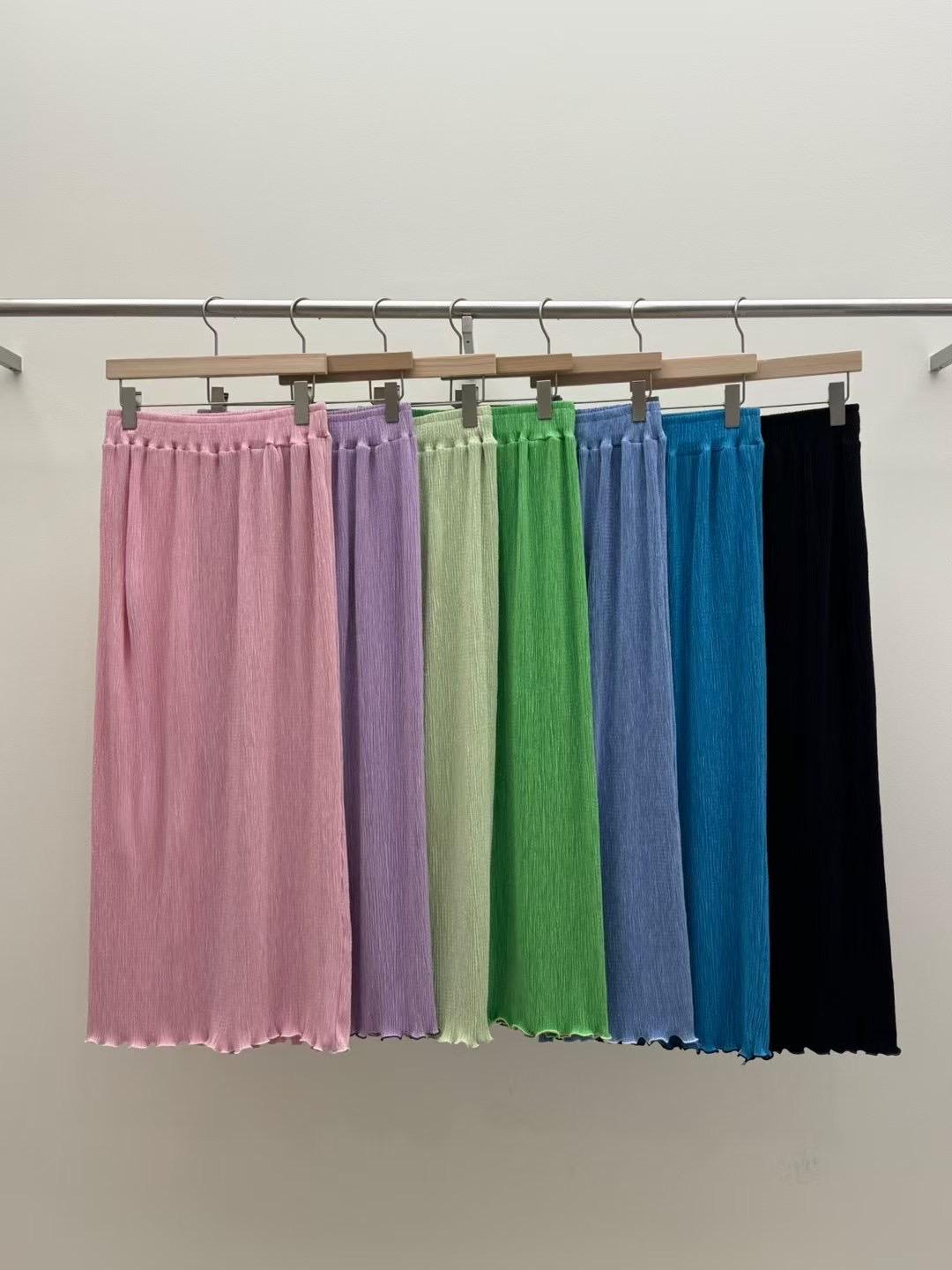 Relaxed Pleated Pencil Skirt (7 color)