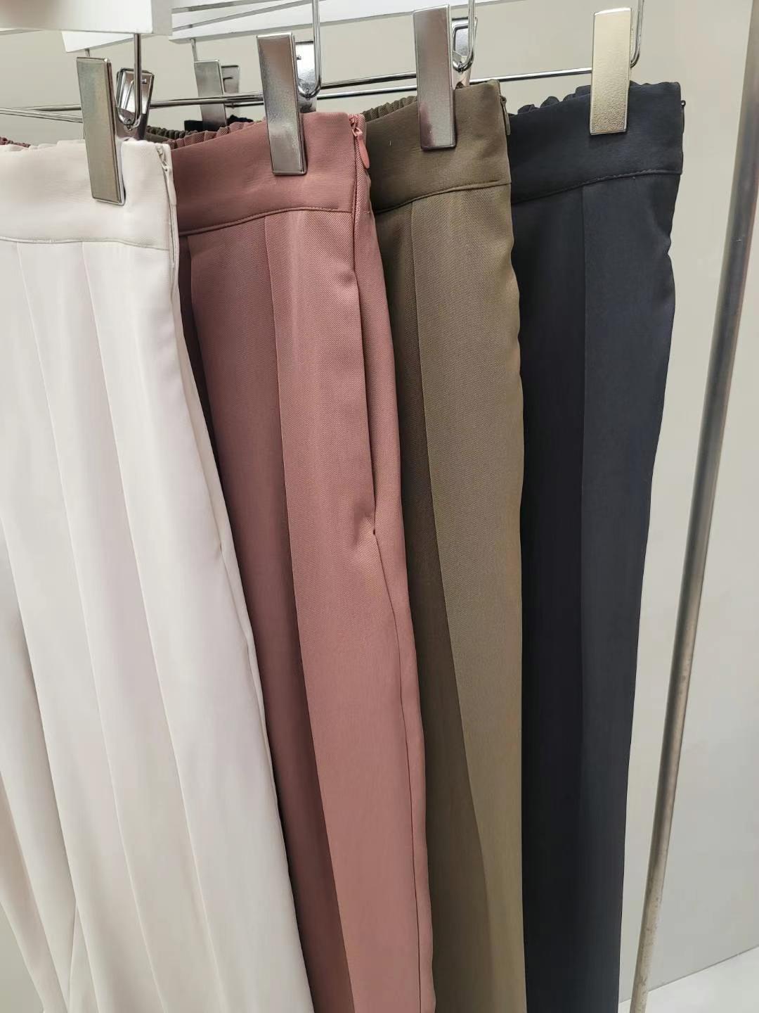 Pleated Wide Leg Pants (4 color)