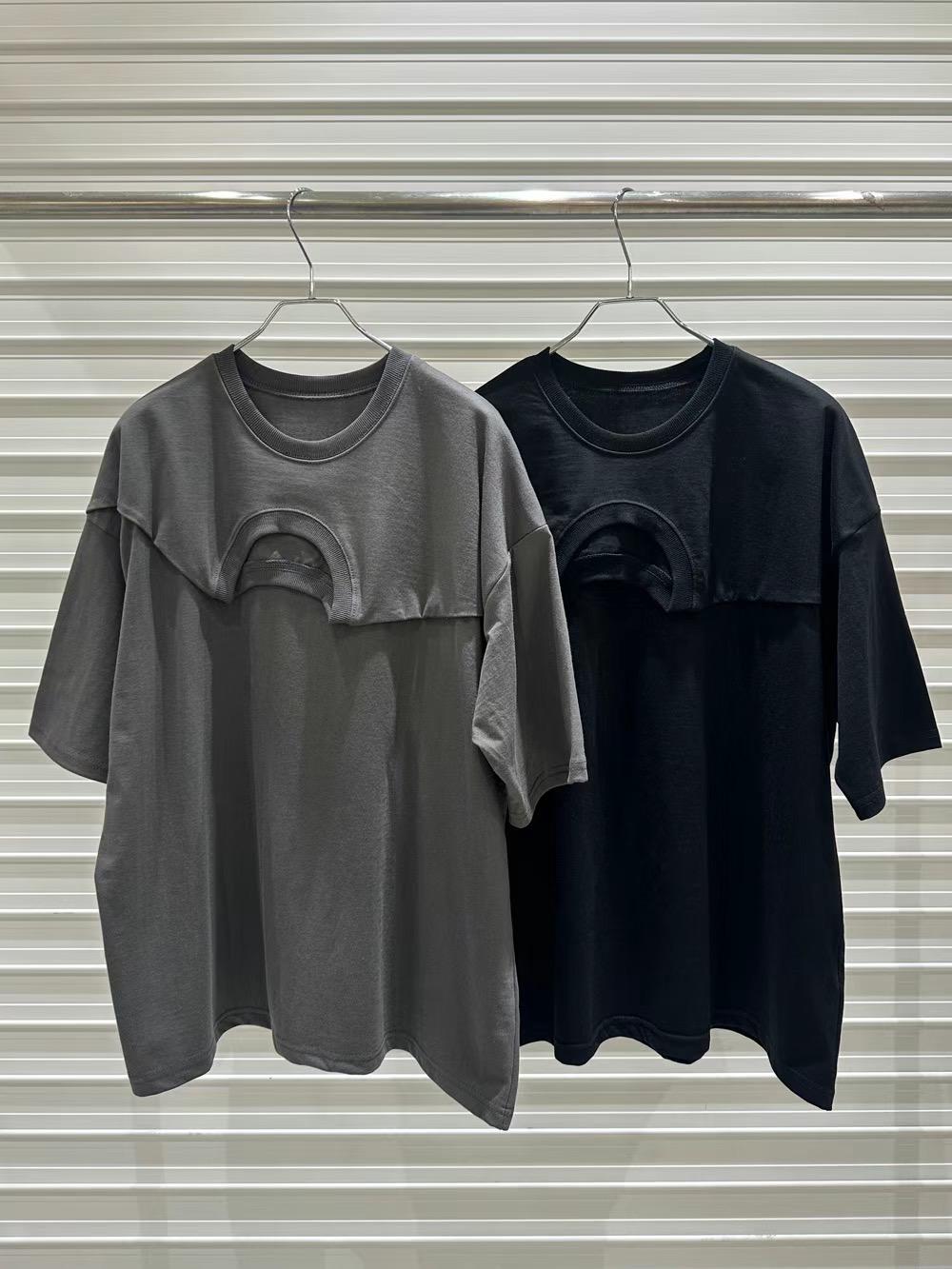 Double Collar Printed Tee (2 color)