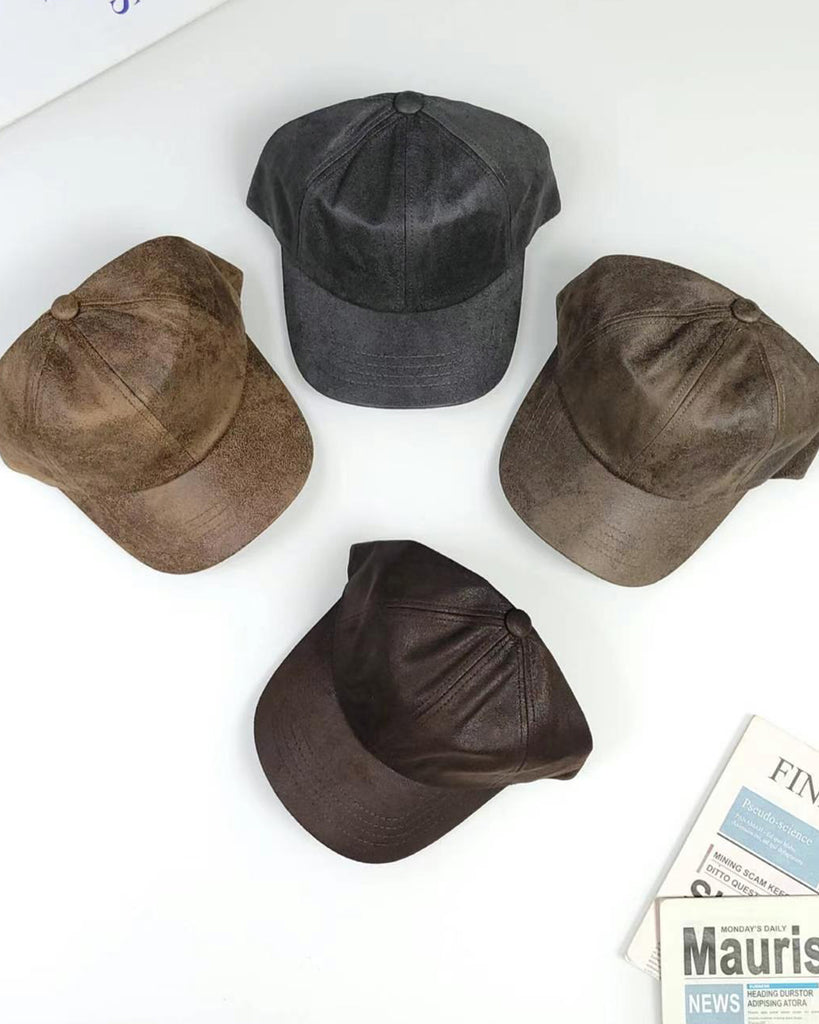 Faux Suede Cap (4 Color)