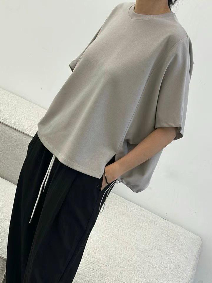 Drawstring Ruffle Back Top (4 color)