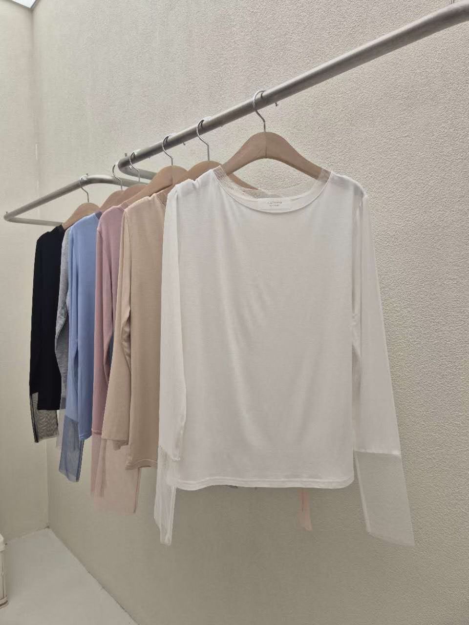 Mesh Trimmed Top (6 color)