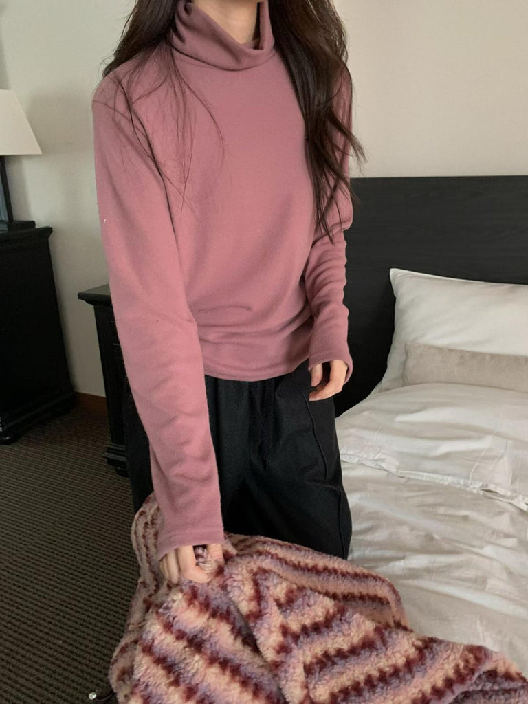 Relaxed Fit Turtle Neck Top