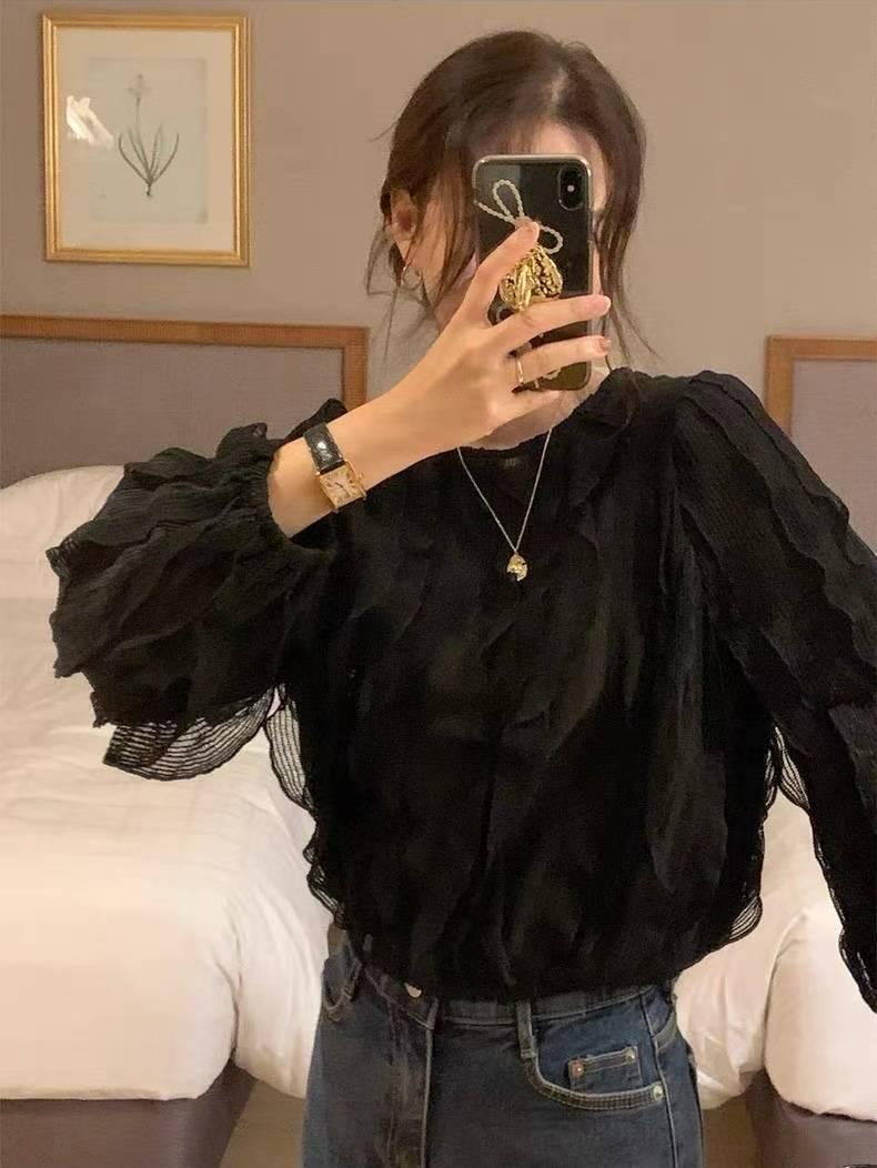 Ruffle Trimmed Top (2 colors)