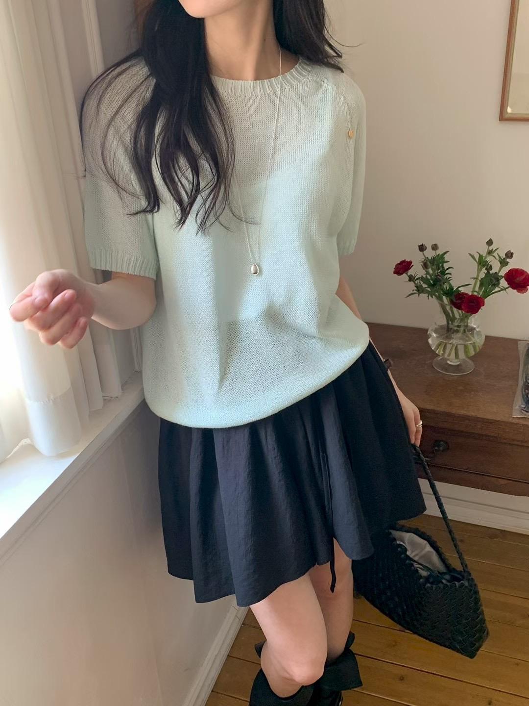 Crew Neck Summer Knit Top (9 colors)