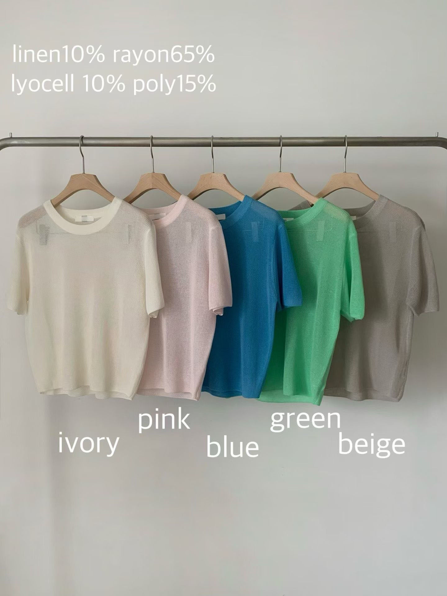 Crew Neck Summer Knit Top (5 colors)