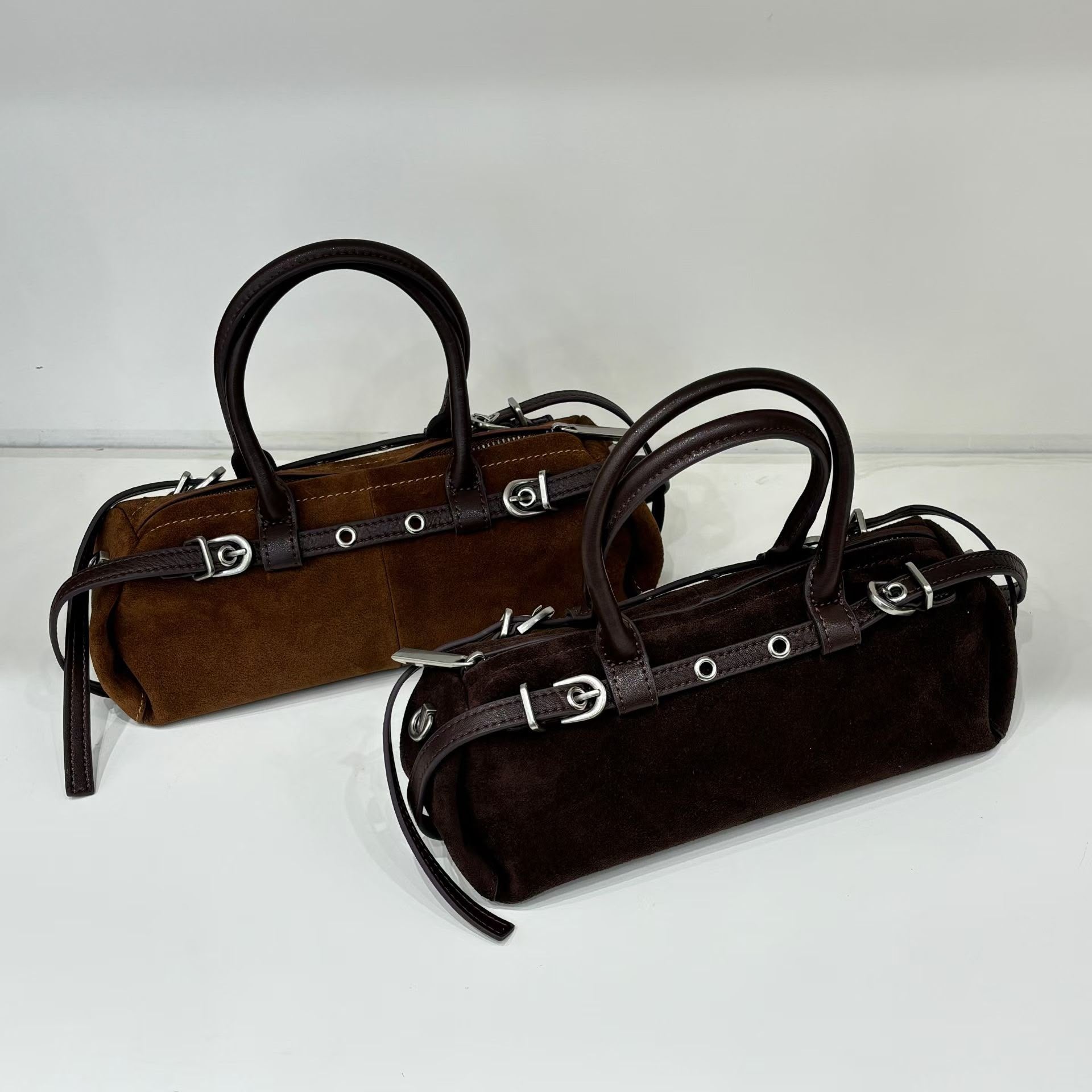 Studded Belt Cylinder Bag (4 Colors)