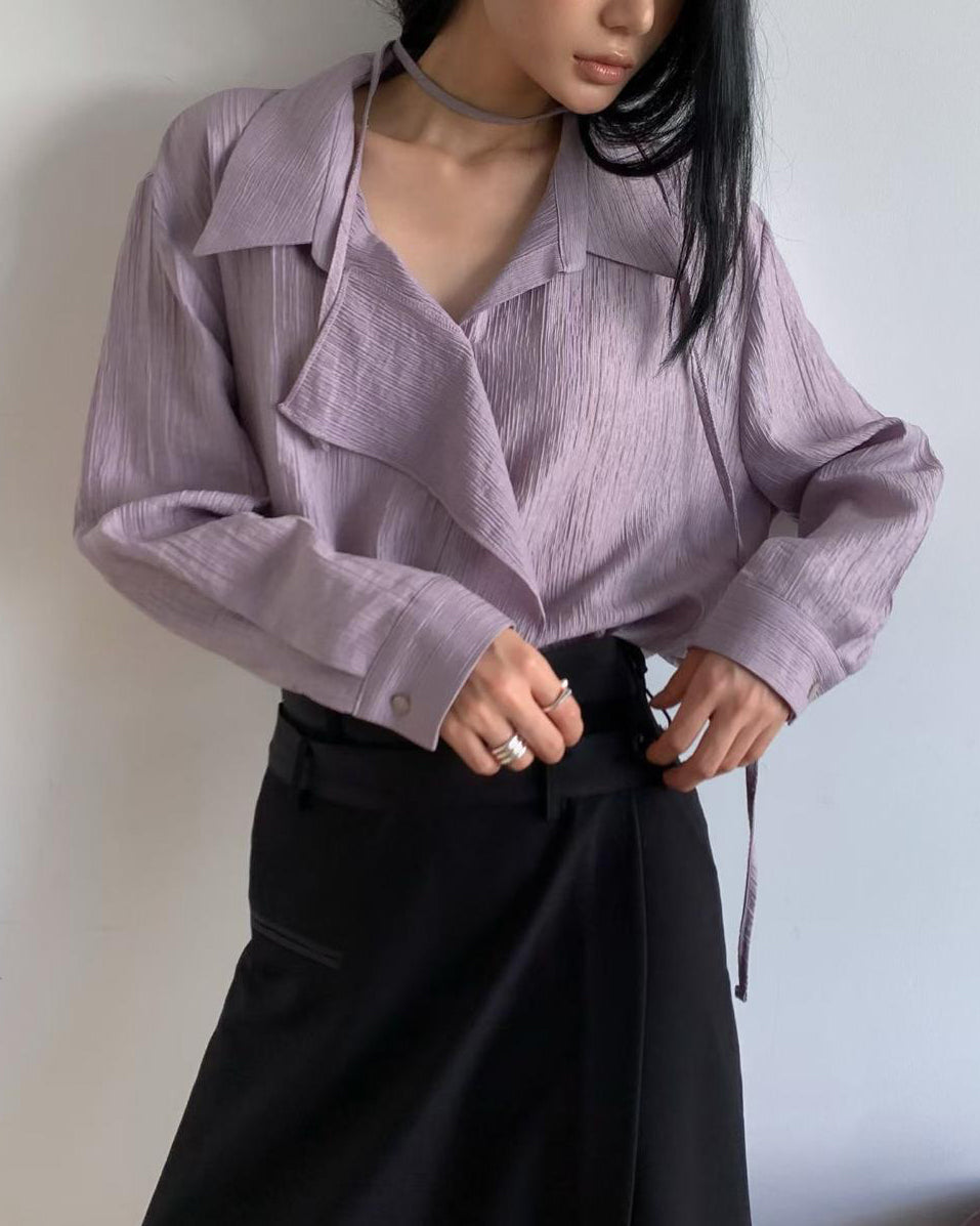 Crinkle Fabric Shirt (3 Colors)