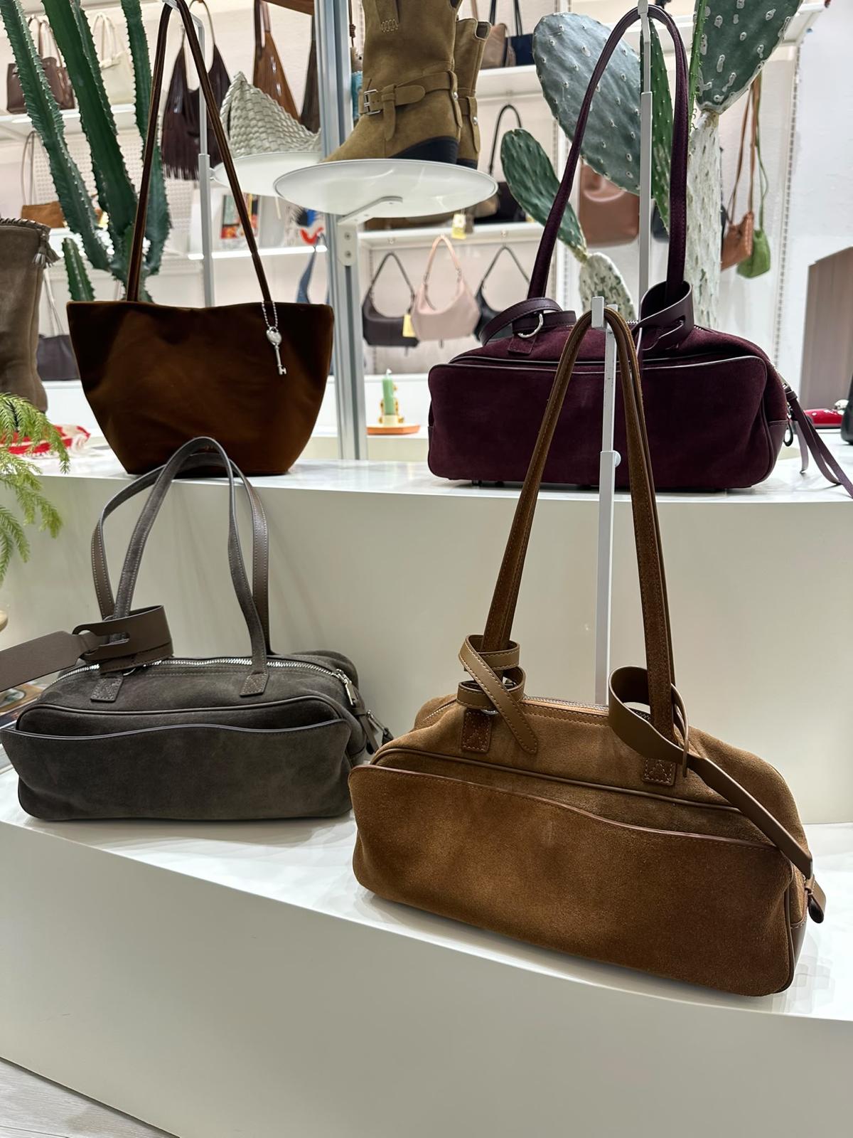 Suede Baguette Bag