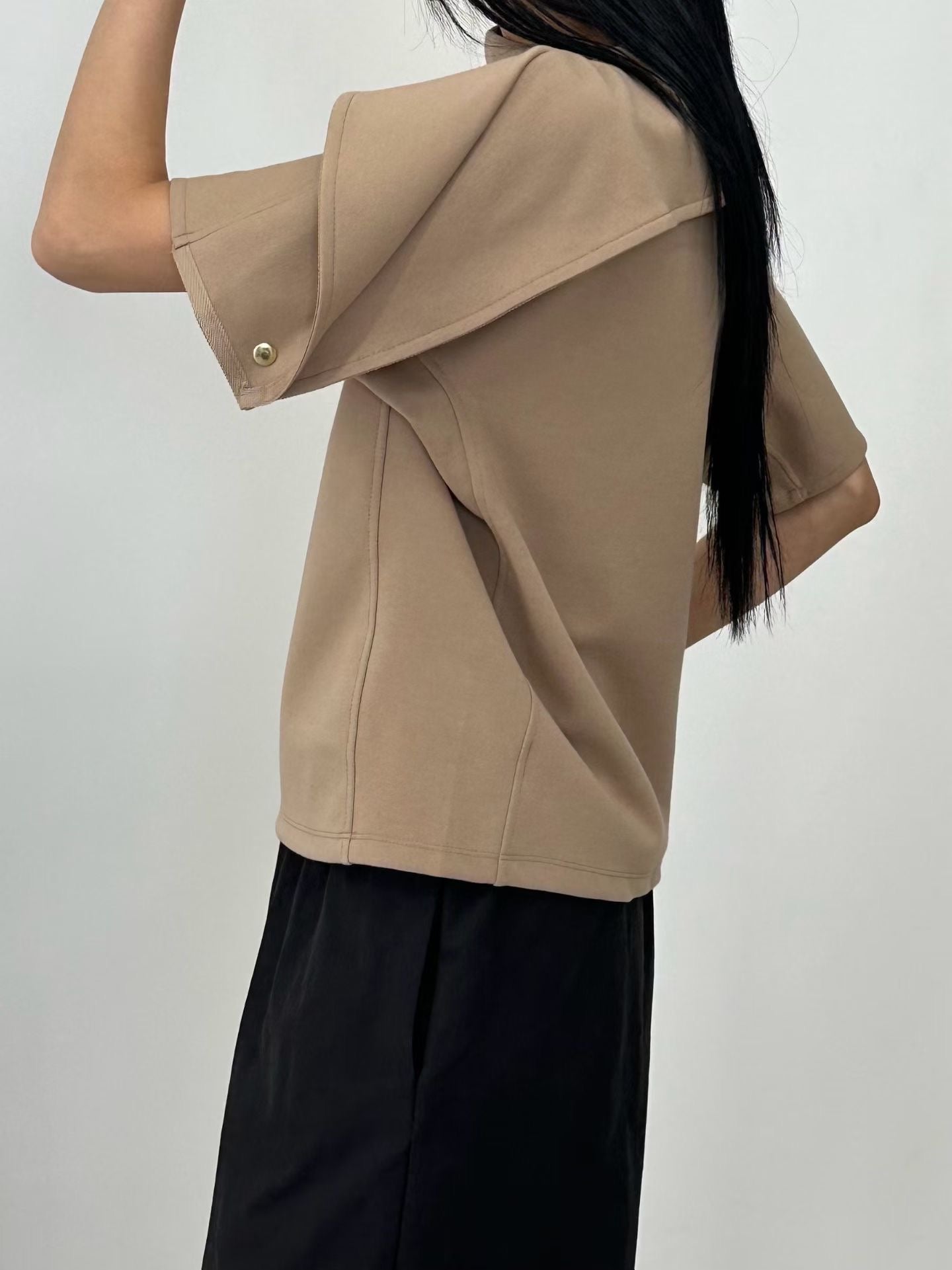 Asymmetric Collar Top (4 Colors)