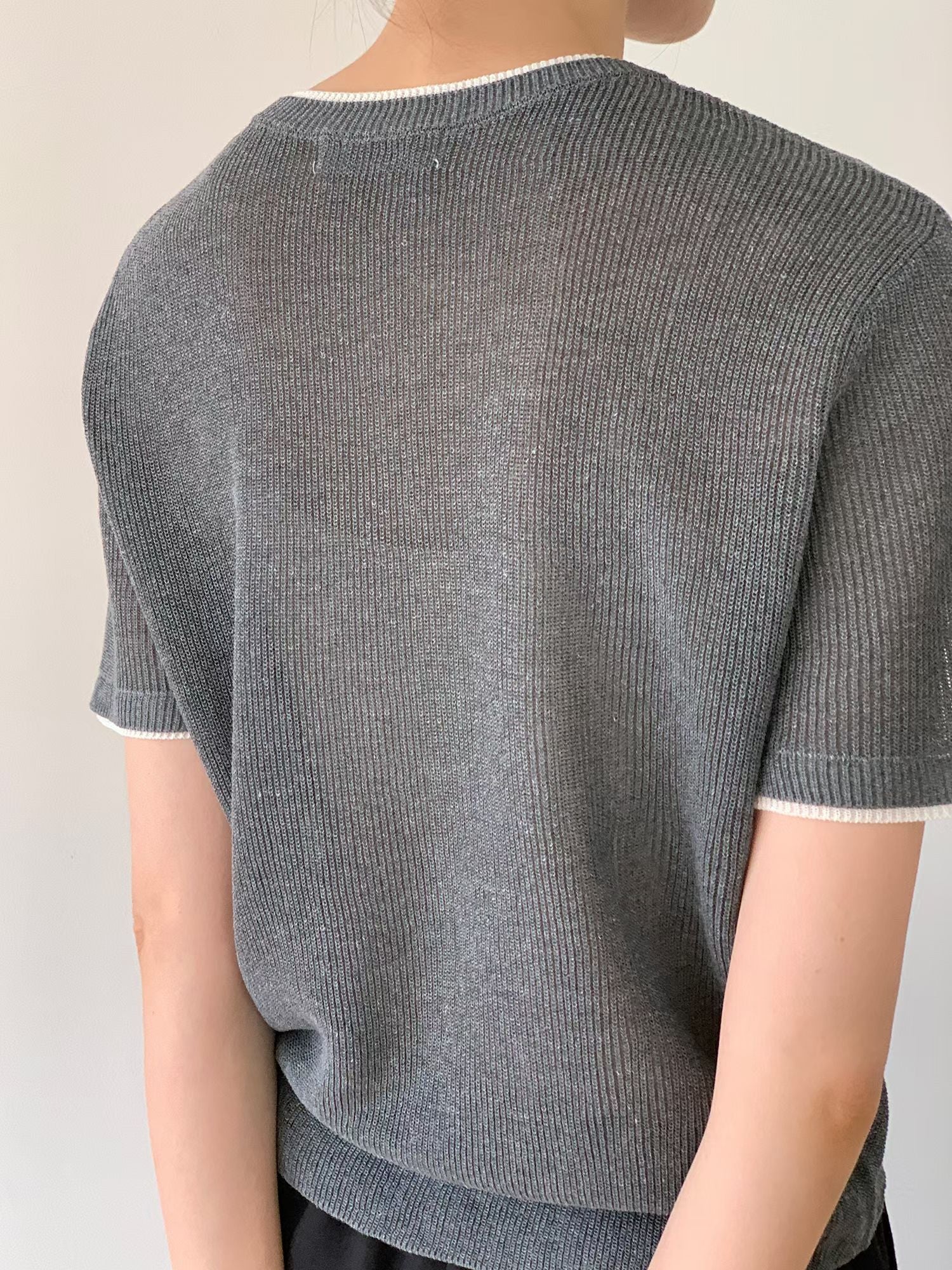 Contrast Trimmed Top (3 Colors)