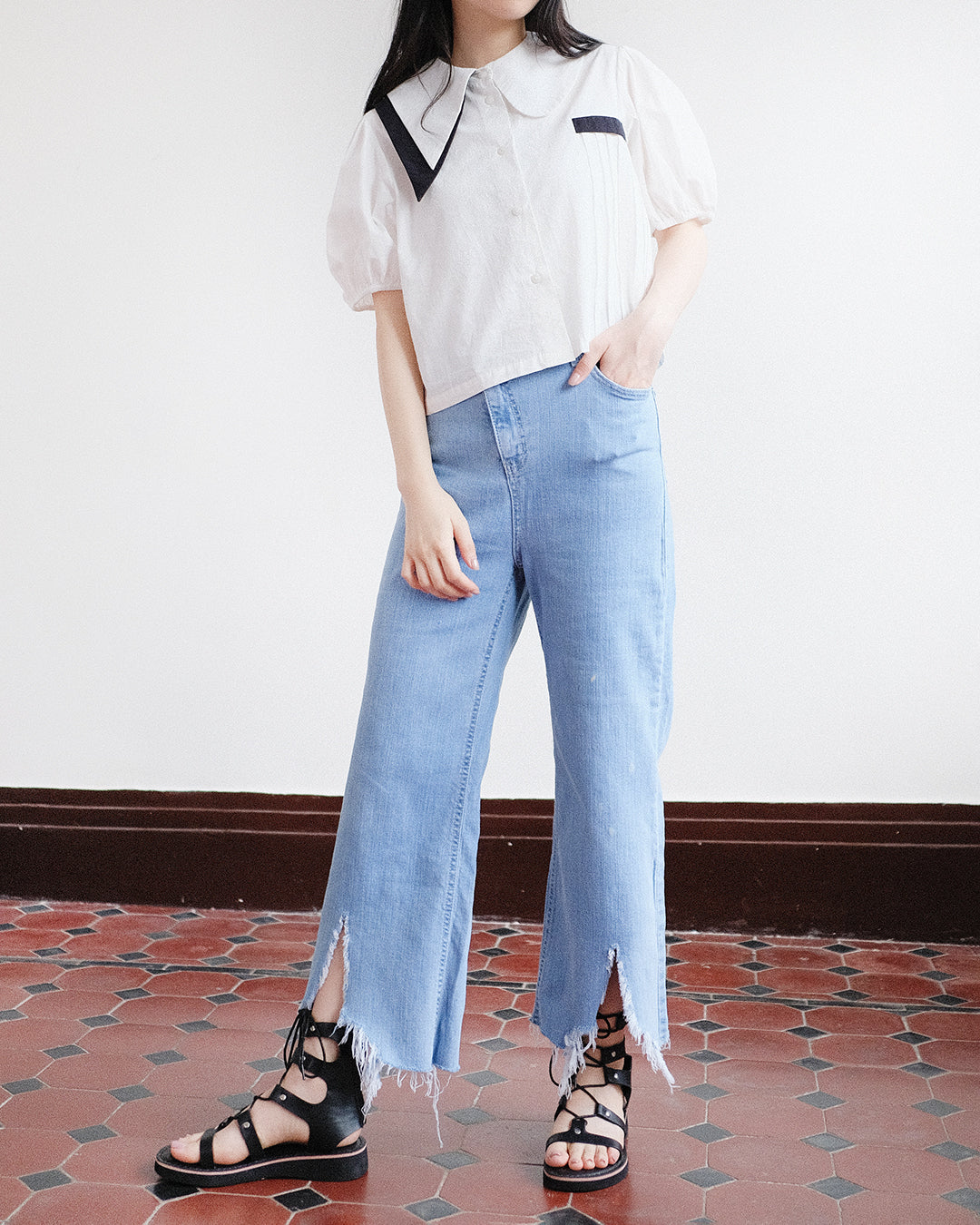 Tassel Ripped Jeans (Damage)