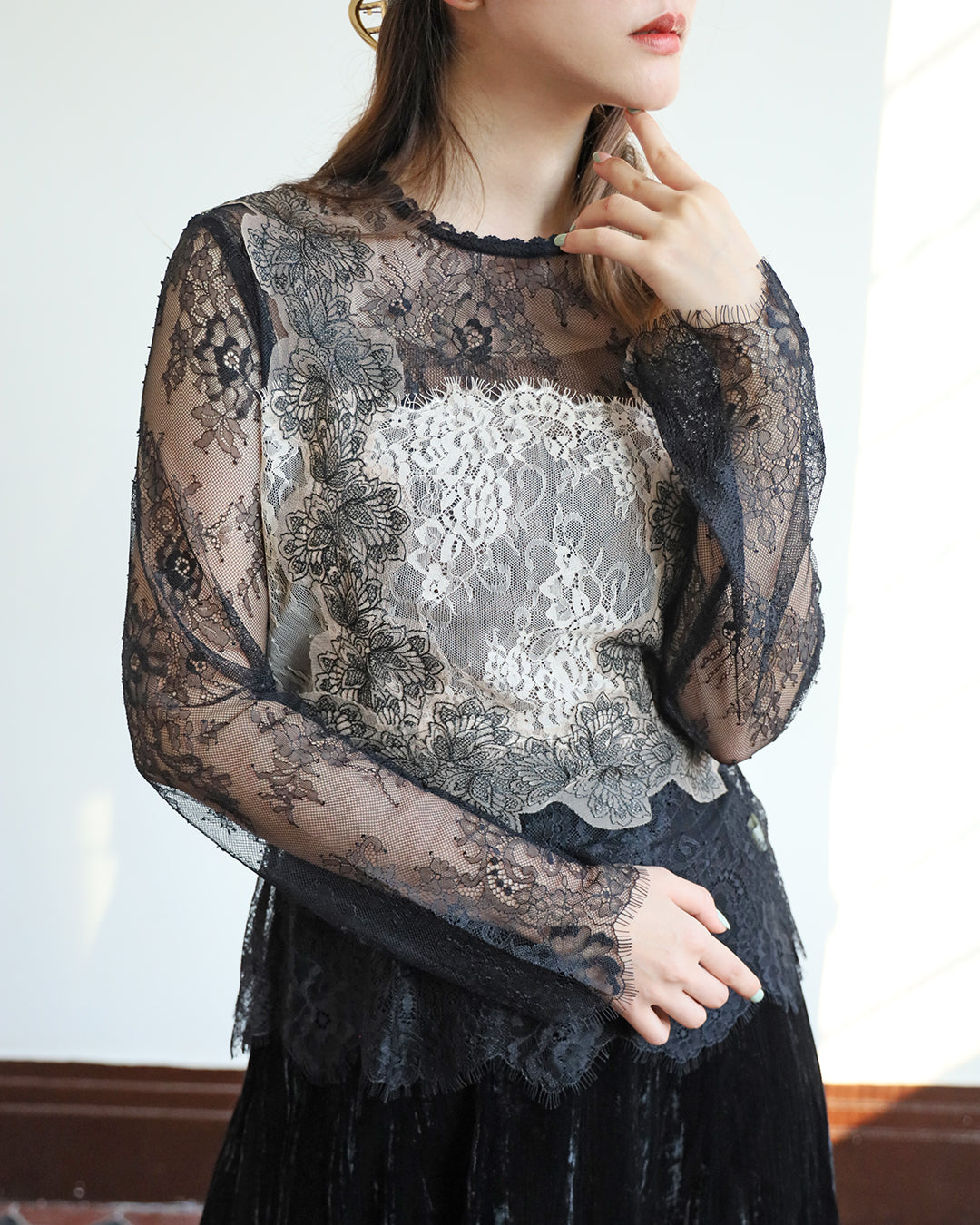 Lace Detailed Top