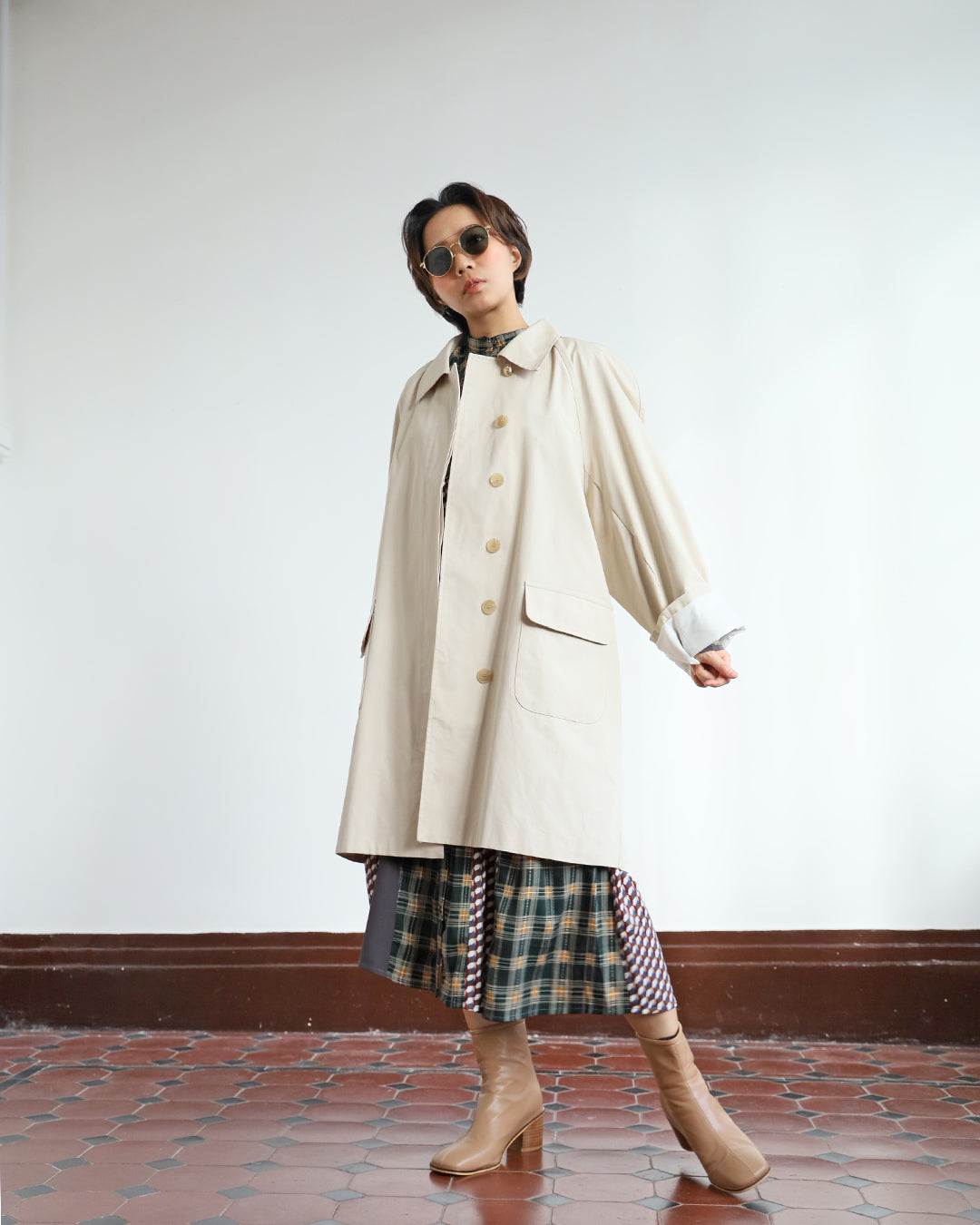 Structured Sleeves Trench Coat