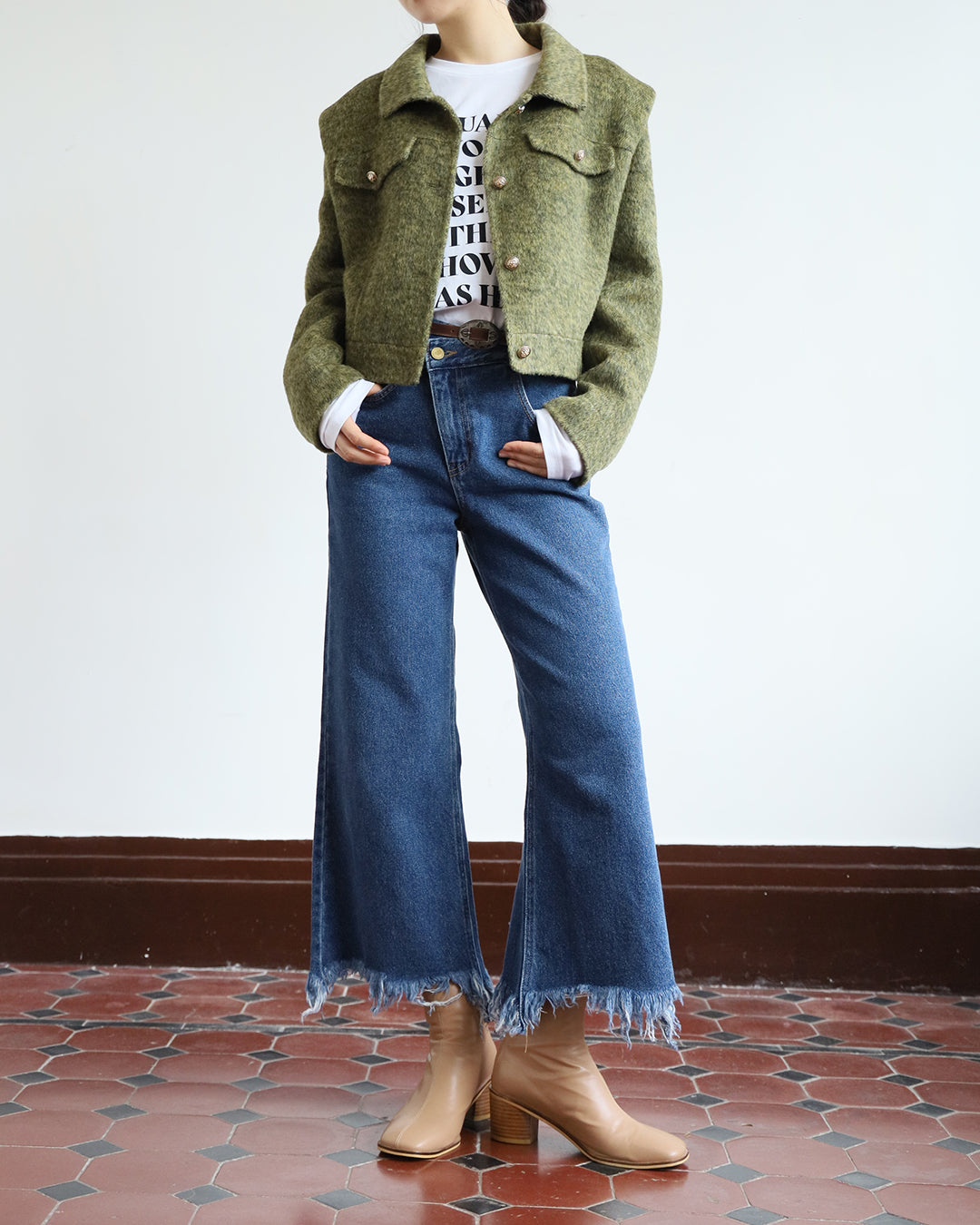 Structure Cropped Coat