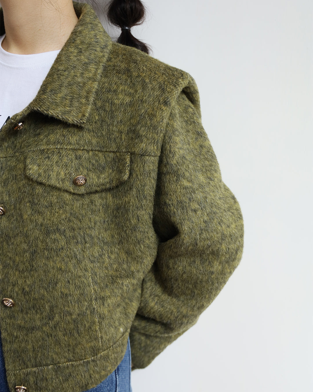 Structure Cropped Coat