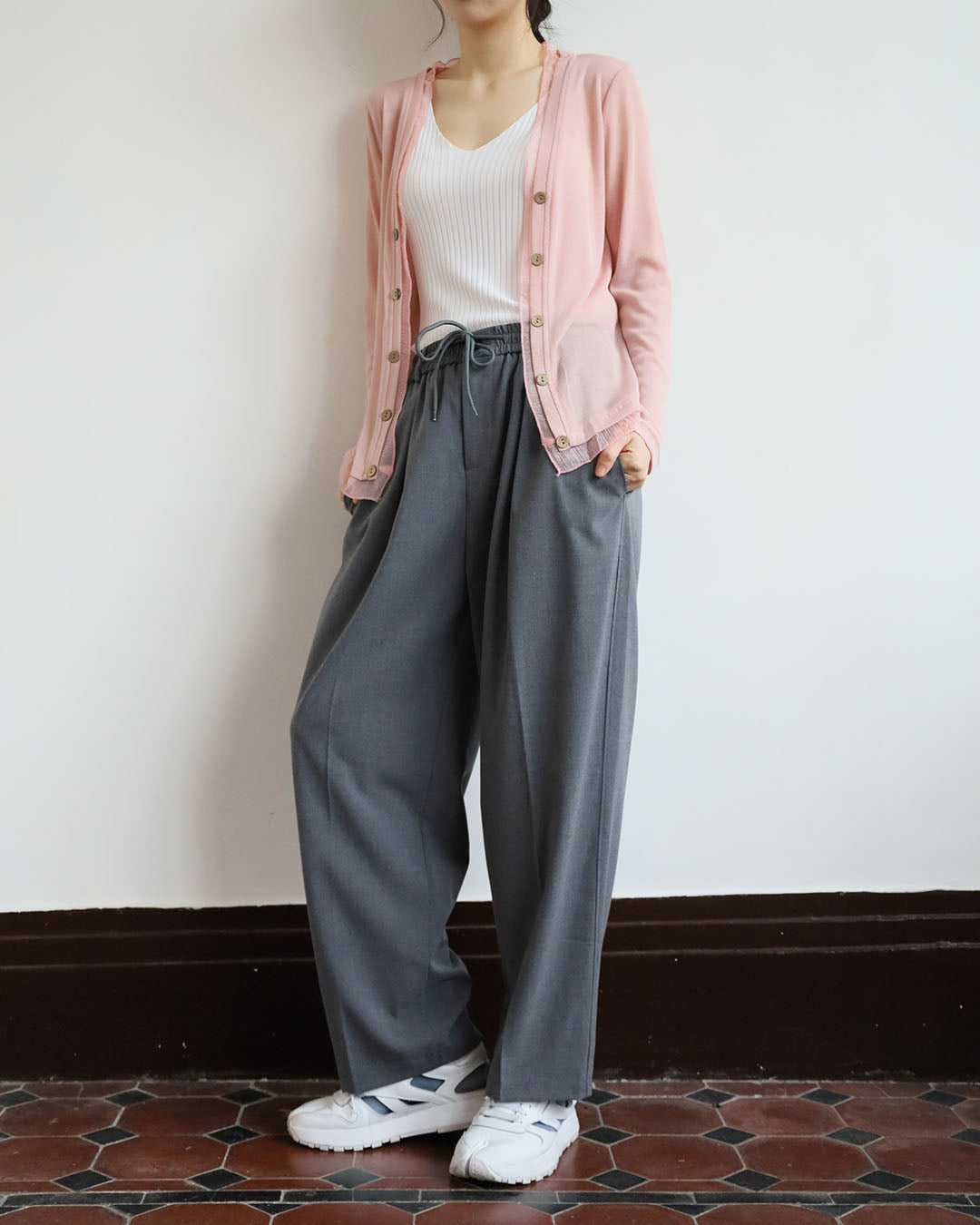 Summer Mesh Trimmed Cardigan