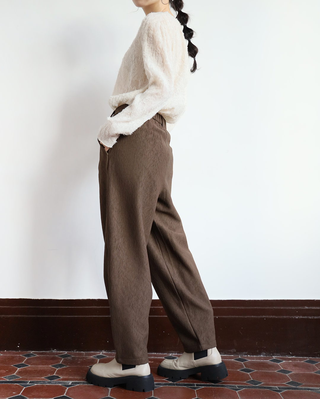 Texture Fabric Pants