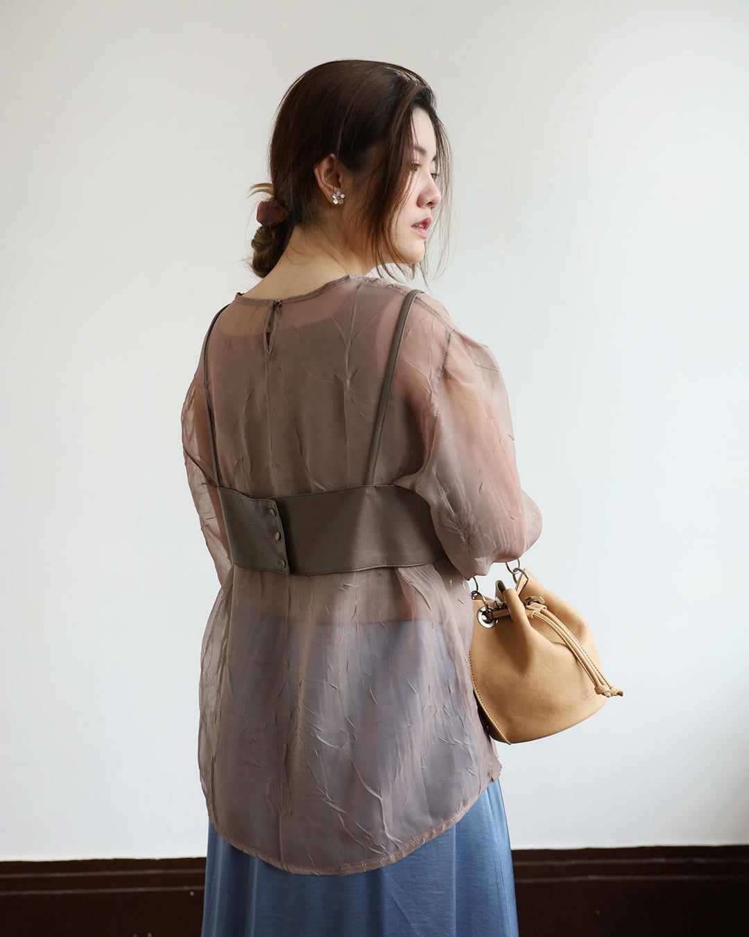 Sheer Top + Cropped Cami Top (Set)