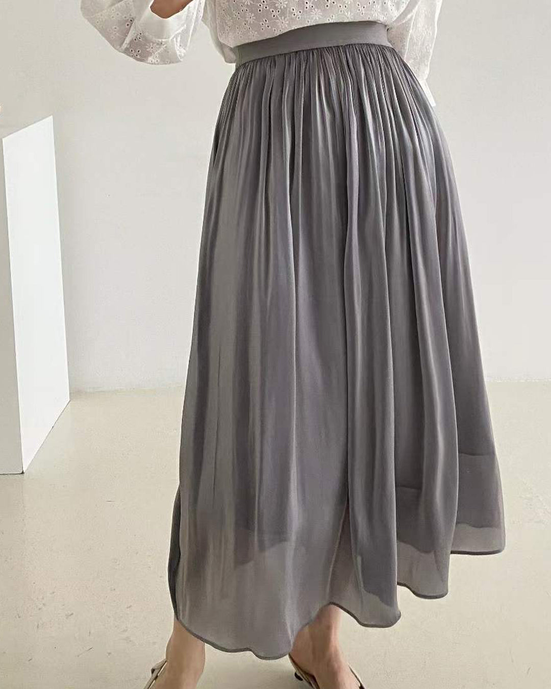 Silky Midi Skirt